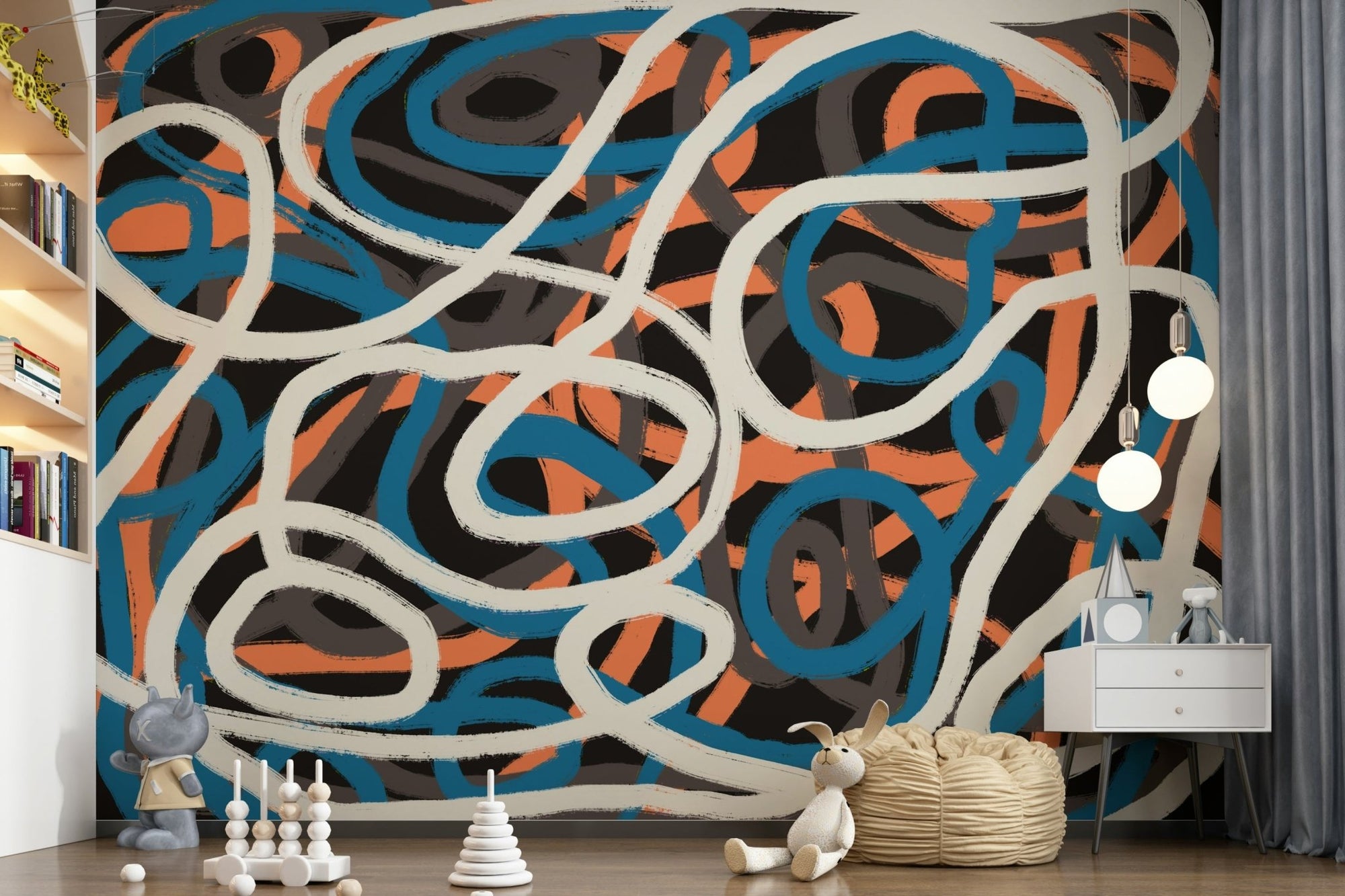 Brushstroke Maze Wall Mural  GD5475