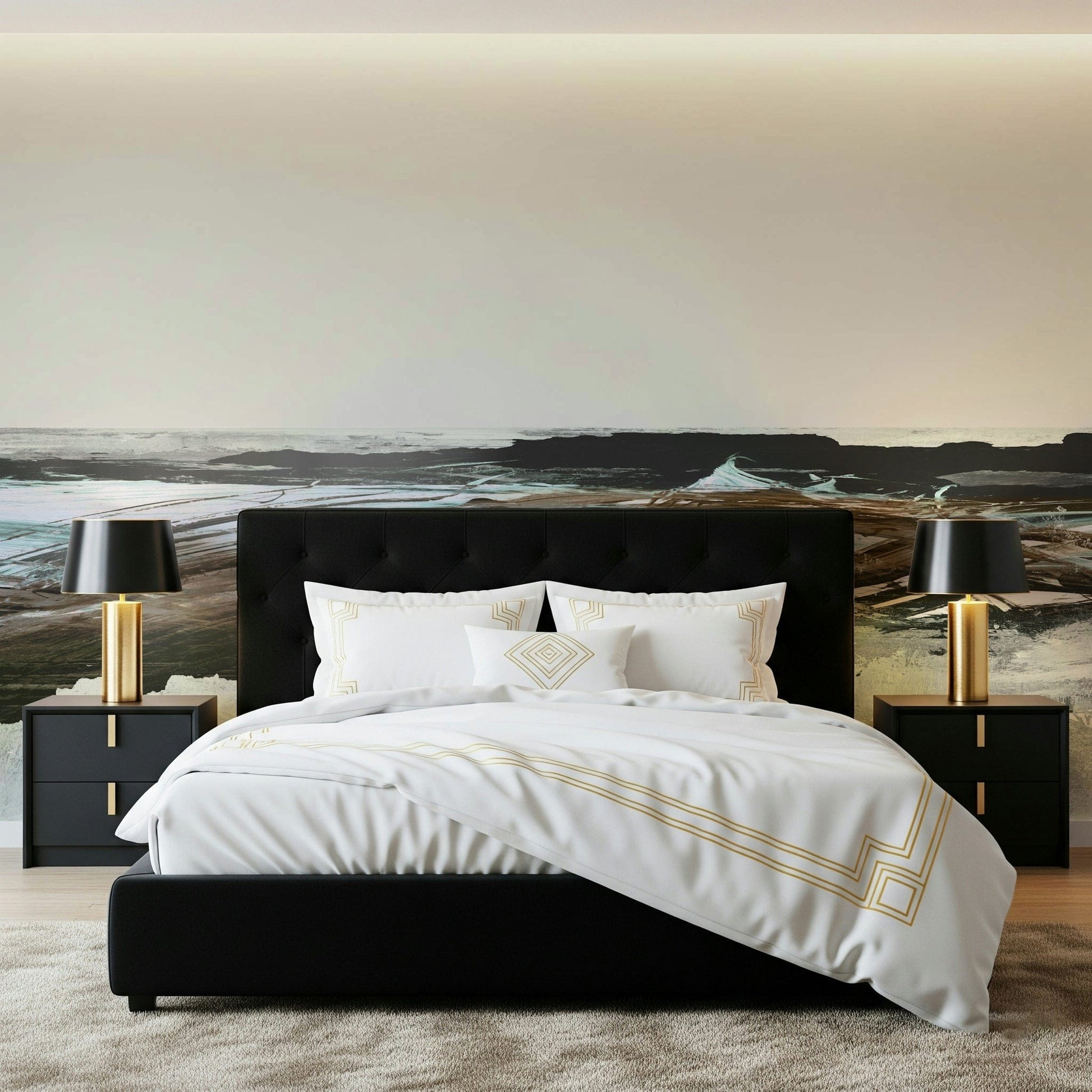 A beautiful modern art wall mural of delicate water., GD5575