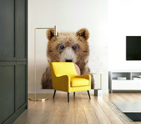 Fun and playful bubble gum bear wall mural design.

