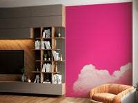 A beautiful modern sky wall mural for a child's room.

