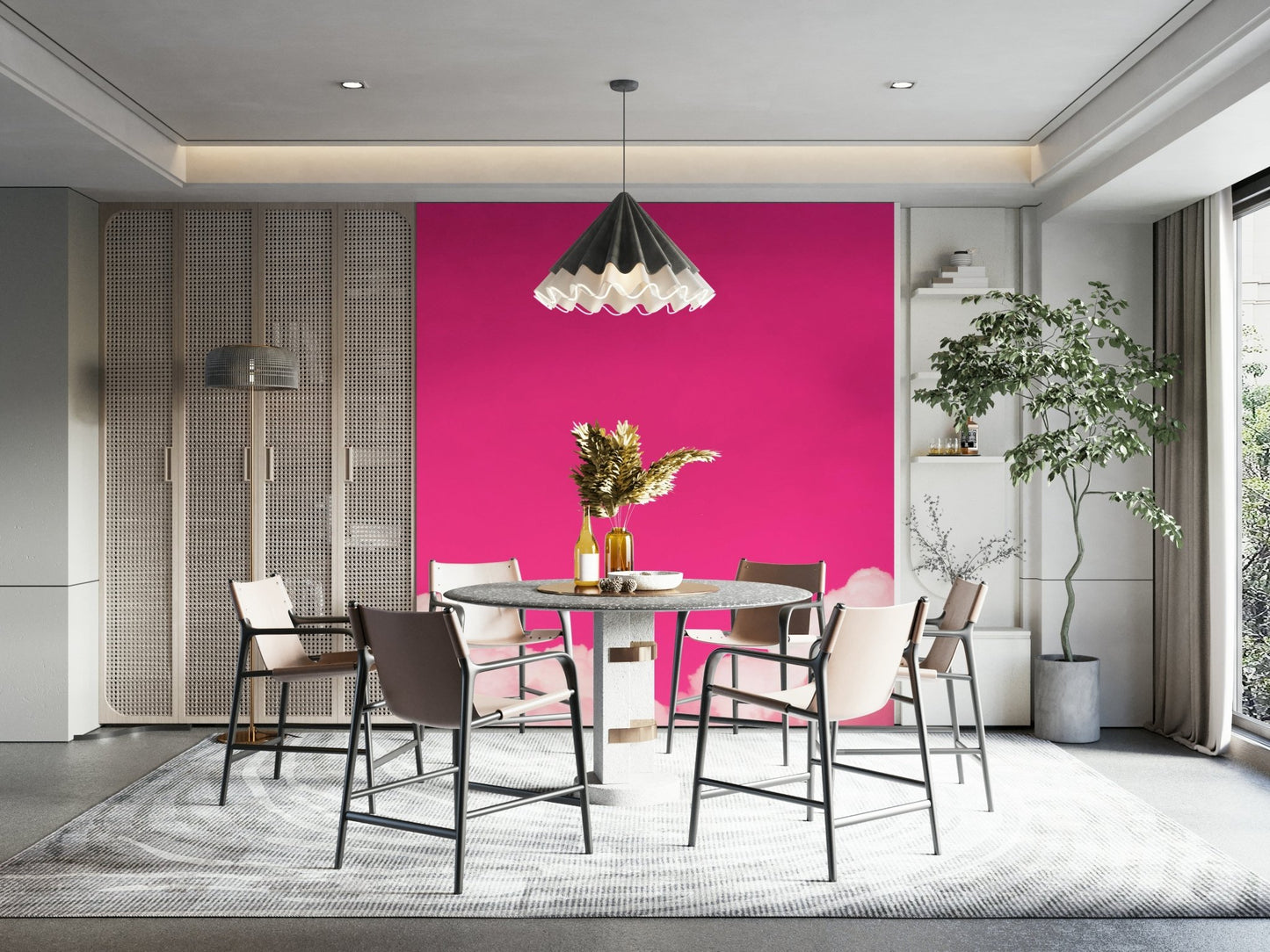 A serene whimsical sky wall mural for your decor.

