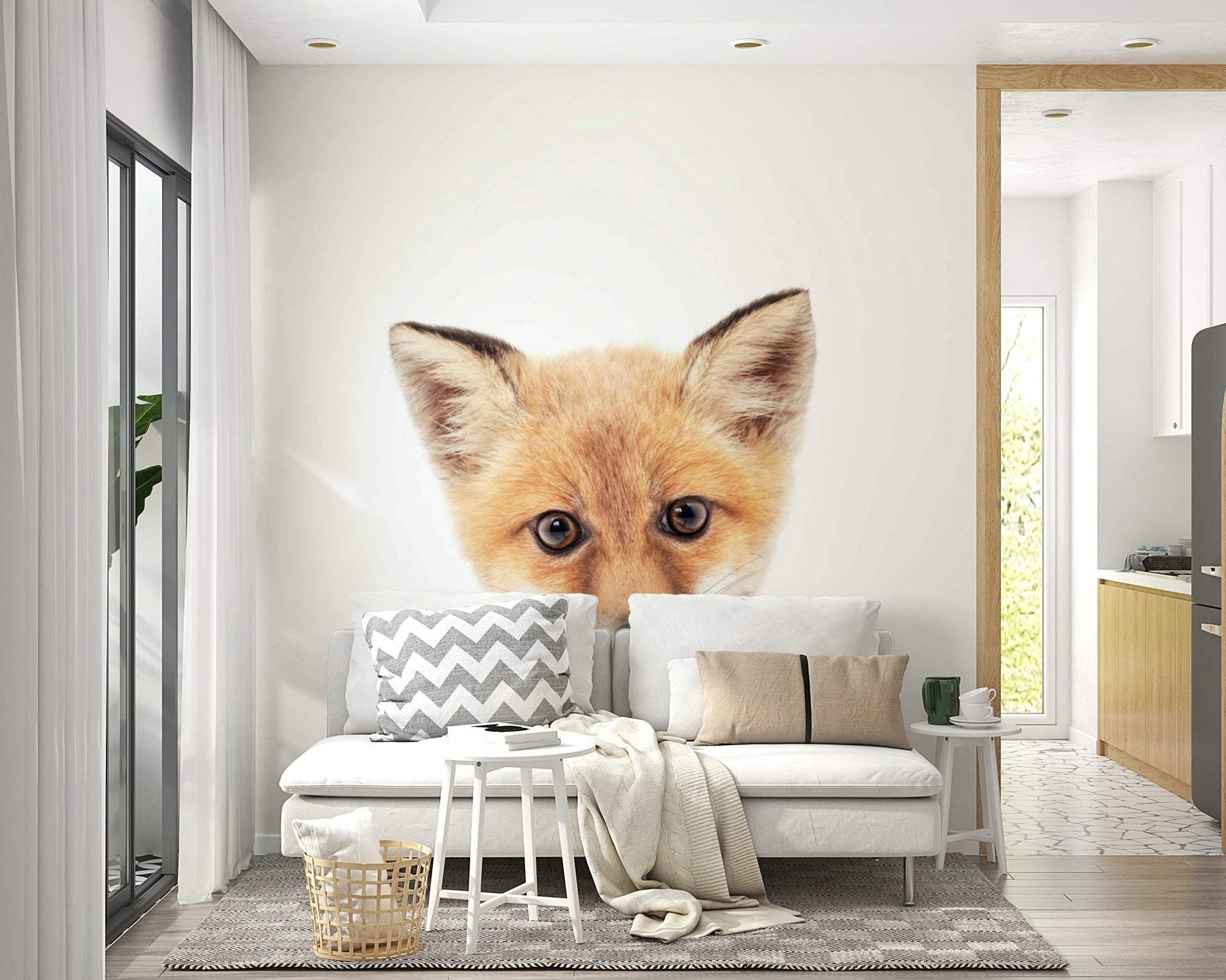 Fun Bubble Gum Fox wall decor for nursery

