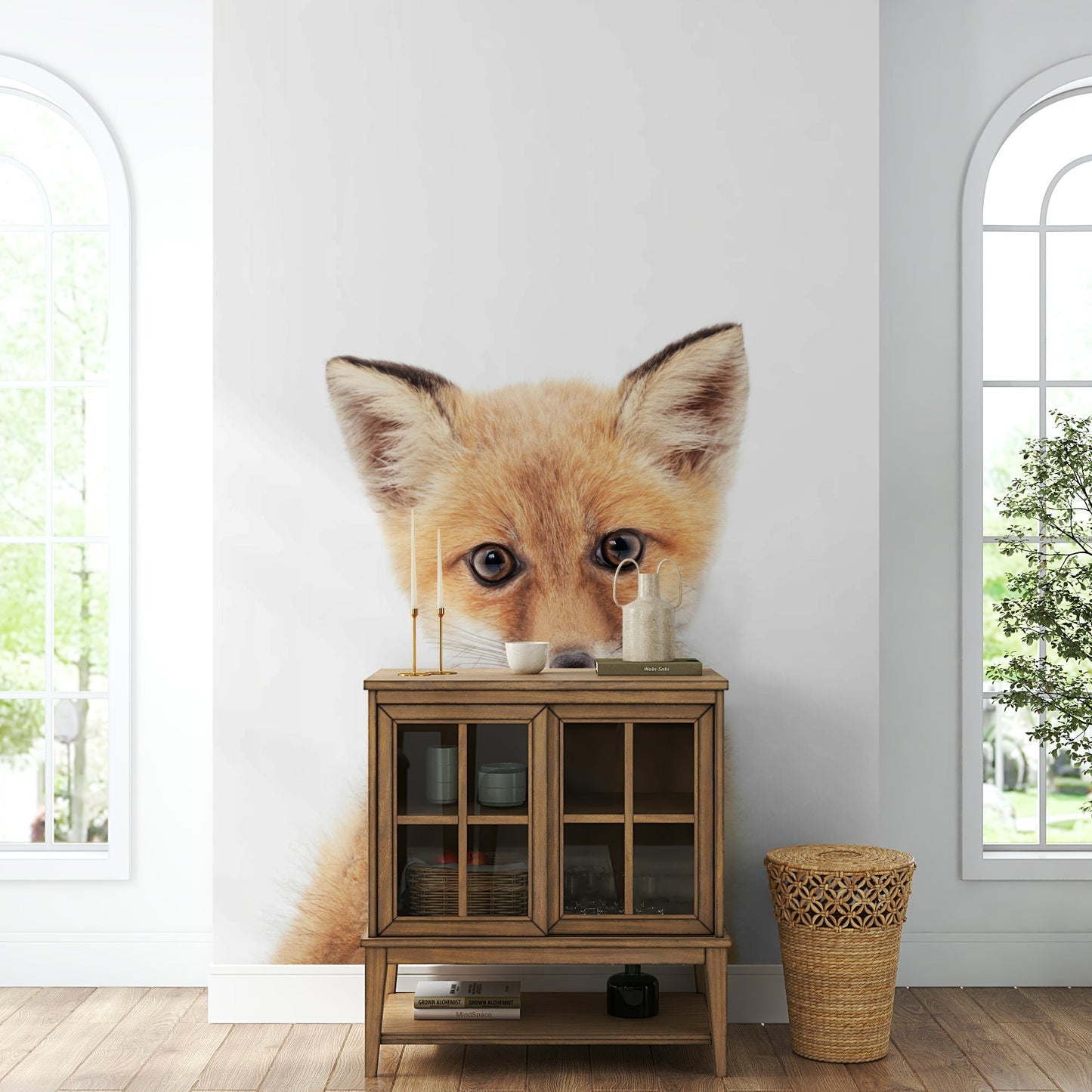 Bubble gum-themed fox wall art for playroom

