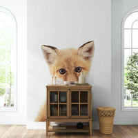 Bubble gum-themed fox wall art for playroom

