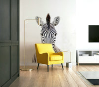 Fun and quirky zebra mural with bubblegum details.


