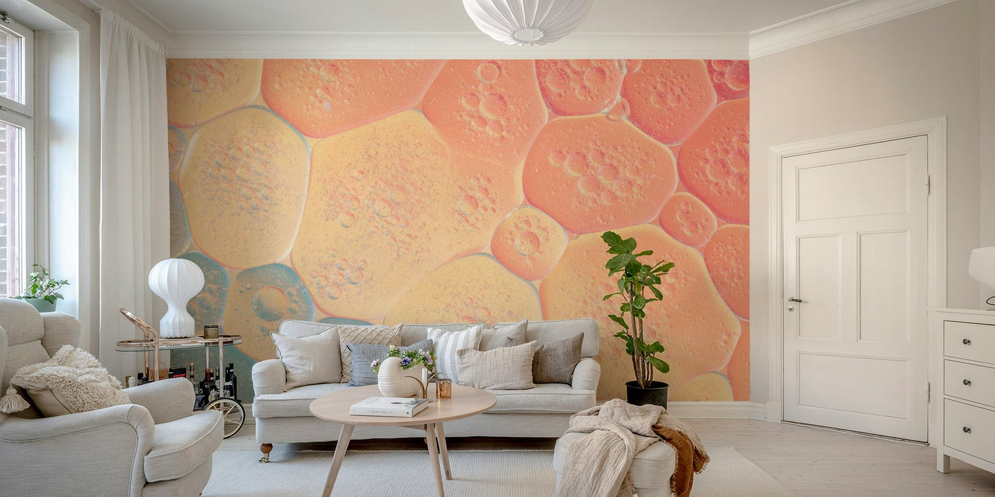 Light and airy bubble pattern wall design

