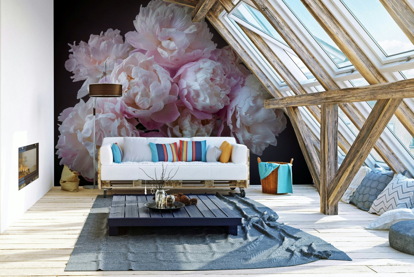 High-resolution image of peony blossoms.

