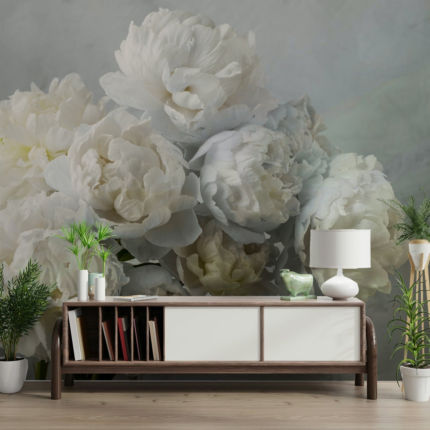 Close-up flower wallpaper featuring peonies

