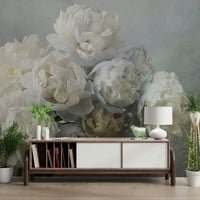 Close-up flower wallpaper featuring peonies

