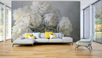 Mural wallpaper with bunch of peonies

