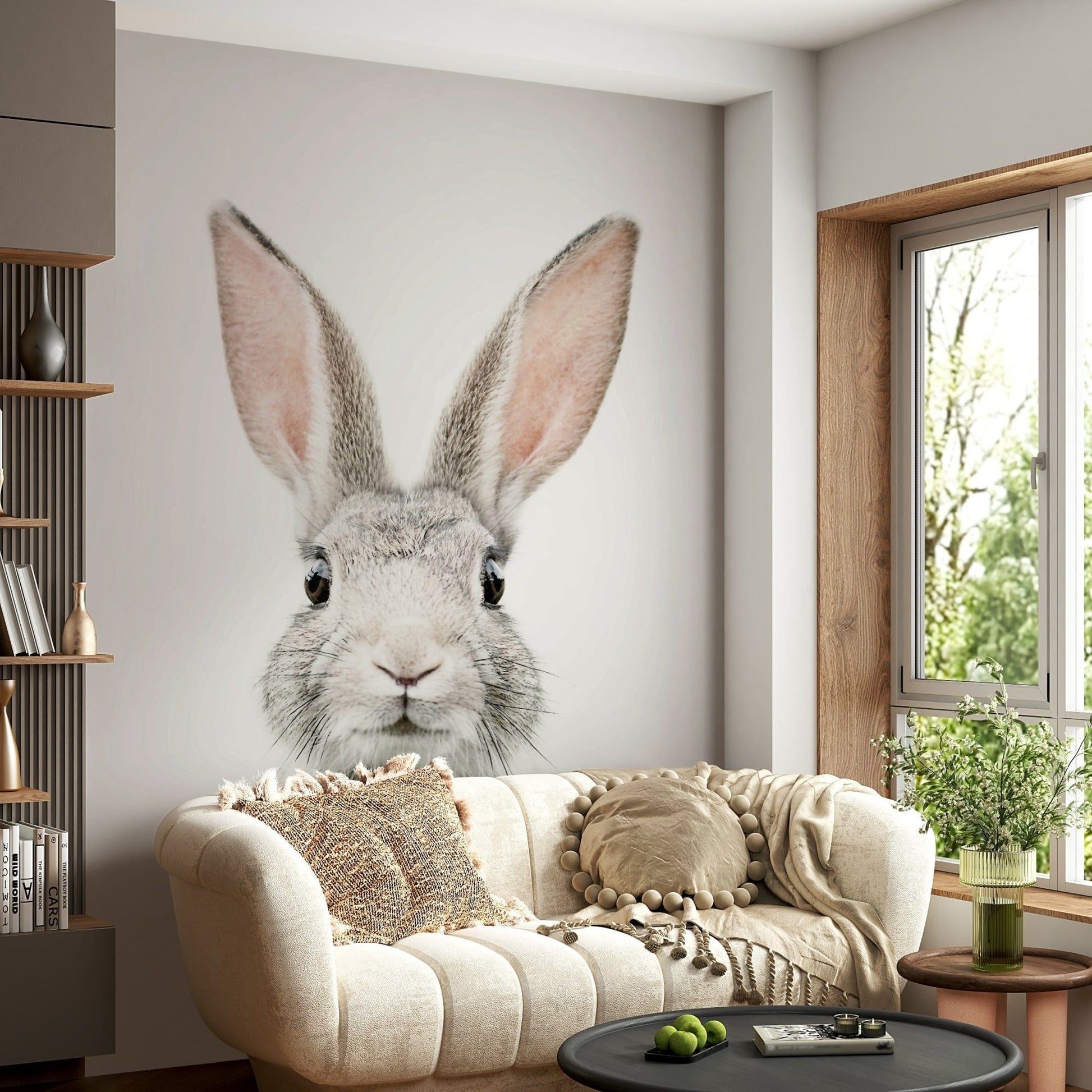 Adorable rabbit face front view GD296