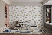 Storybook bunny wallpaper for nursery
