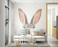 Lovely bunny wall art mural for cozy spaces

