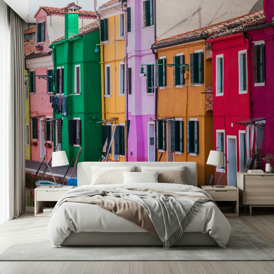 Burano Colors wall mural with vibrant canal side houses GD7290
