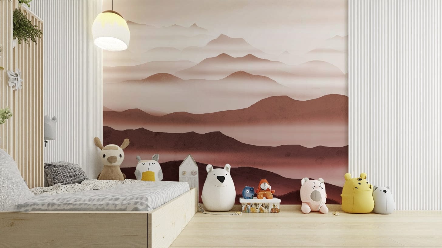 Calm red-toned mountains wallpaper

