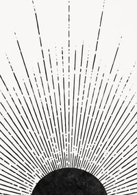 Sunburst ink pattern wall mural

