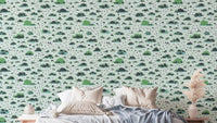 Bushes and Footprints mural wallpaper product