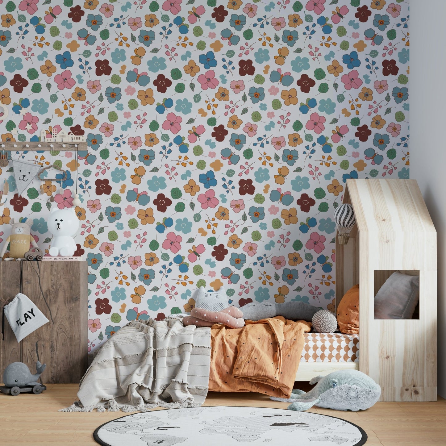 A whimsical and enchanting wallpaper pattern.

