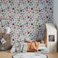 A whimsical and enchanting wallpaper pattern.
