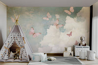 artistic butterfly and floral design

