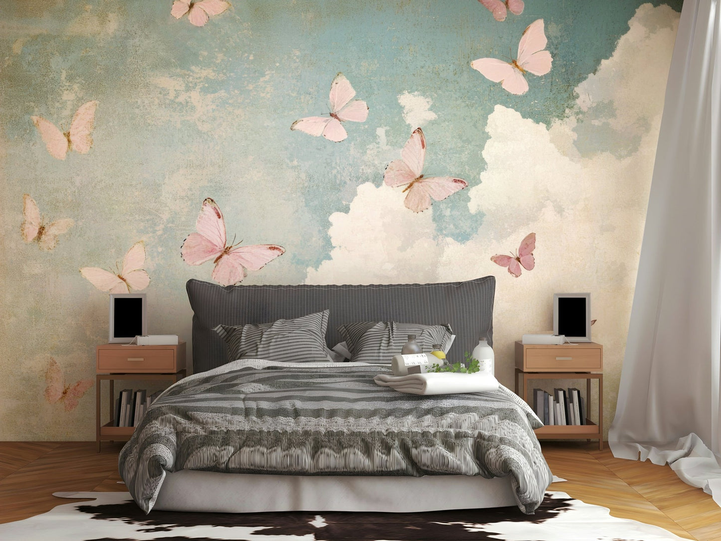 serene wallpaper for a bedroom

