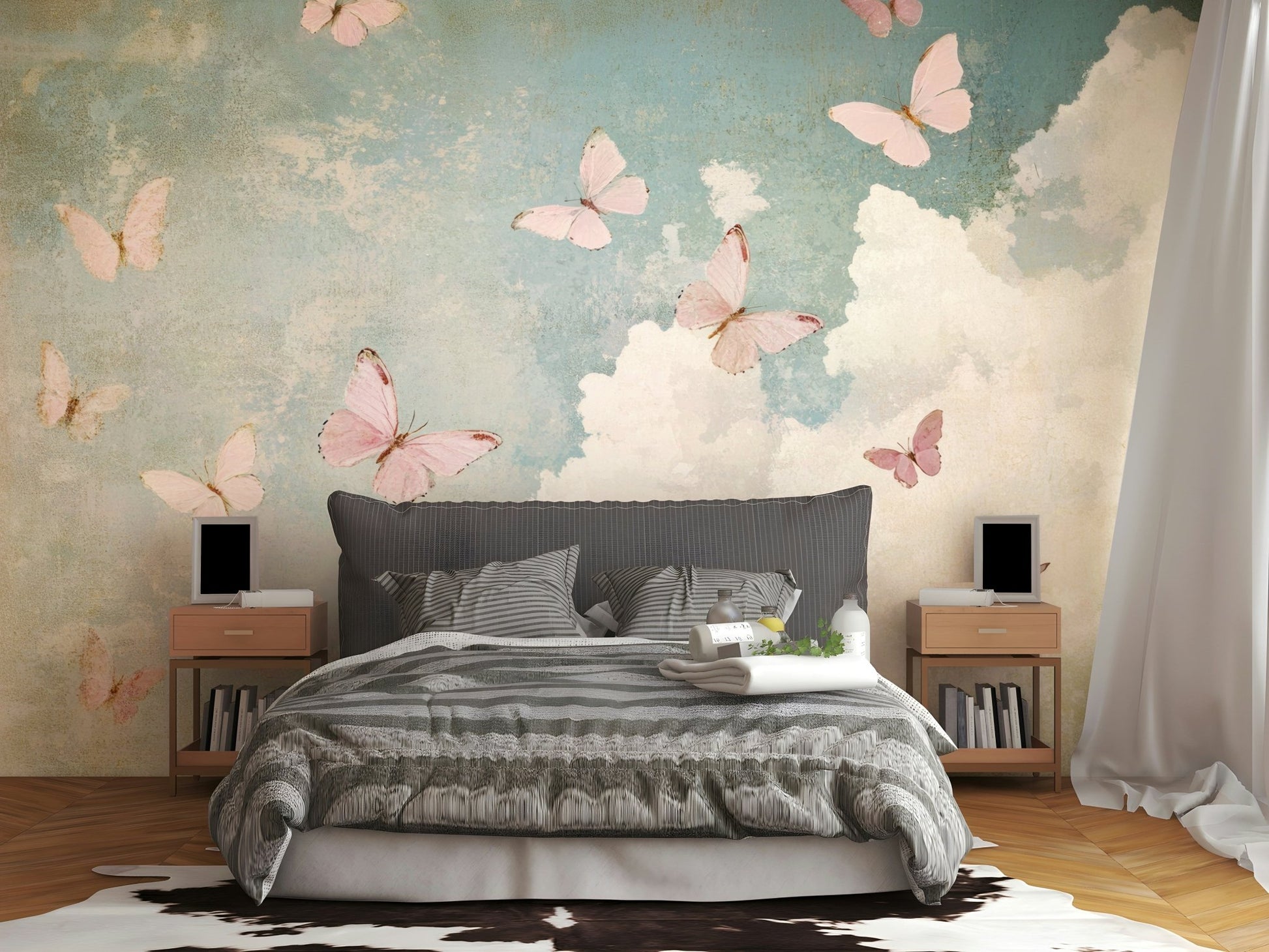 serene wallpaper for a bedroom

