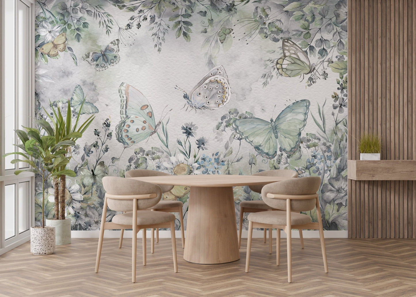 Butterfly Garden Wall Mural - Giffywalls