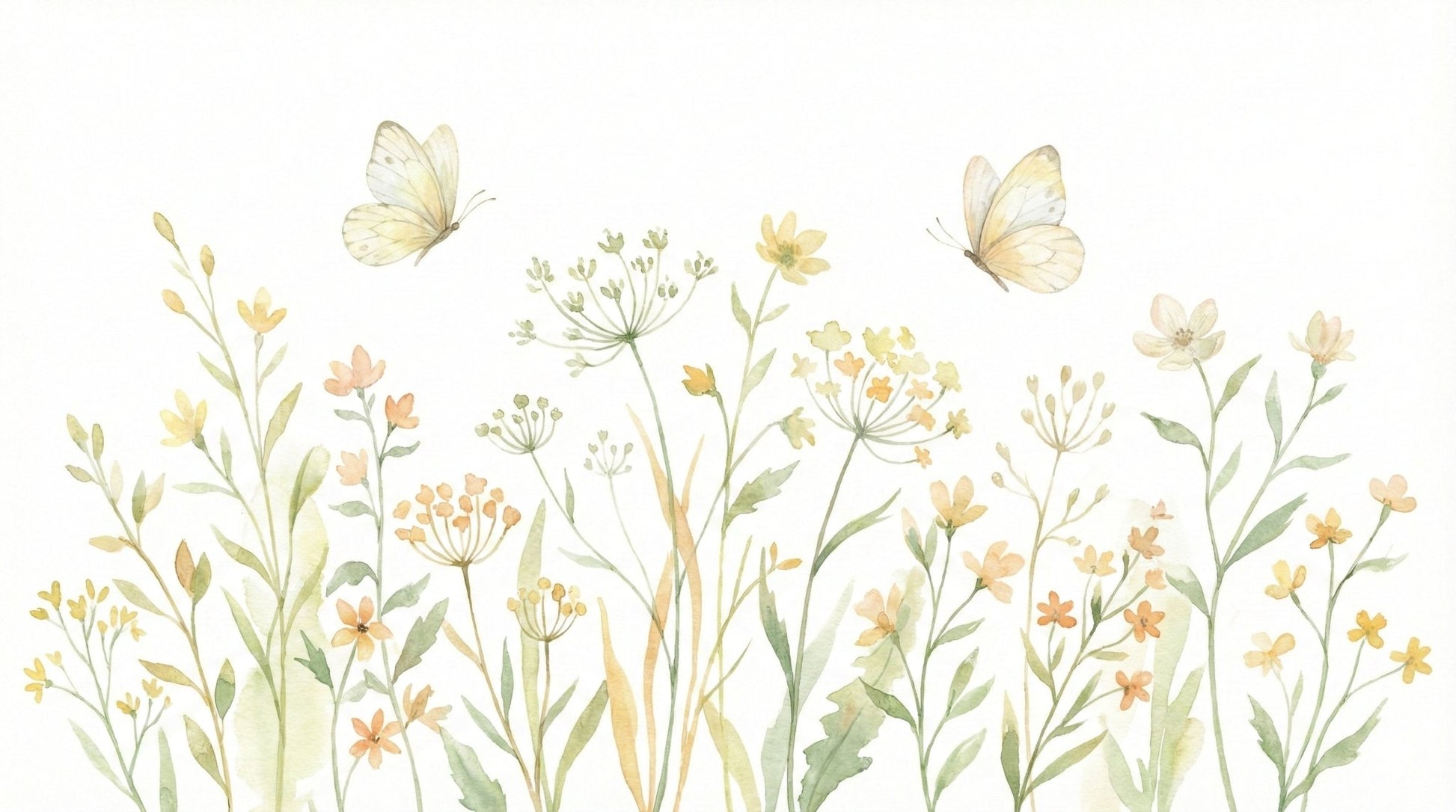 Whimsical butterfly wallpaper mural for a creative studio wallpaper mural