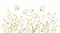 Whimsical butterfly wallpaper mural for a creative studio wallpaper mural
