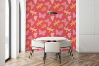Pink, yellow, orange Butterfly Wings wallpaper.