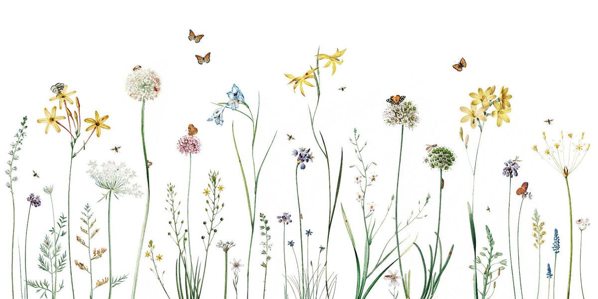 Butterfly Meadow wall murals in your room — zoomed