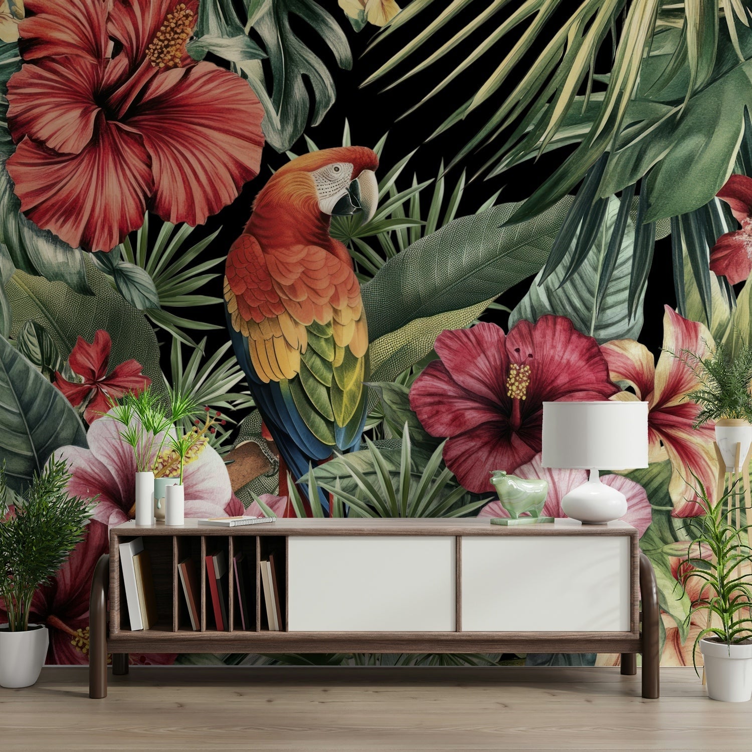 Classic tropical flower wallpaper for walls

