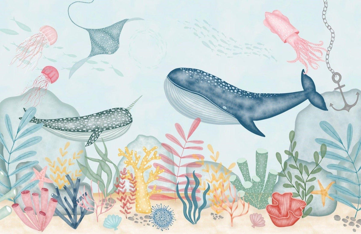 Mystical Depths Wall Mural in your room — zoomed