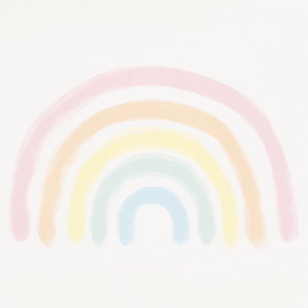 Pastel Rainbow Wall Mural in your room — zoomed