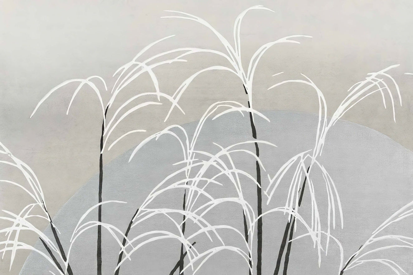 Moon and Grass Wall Mural