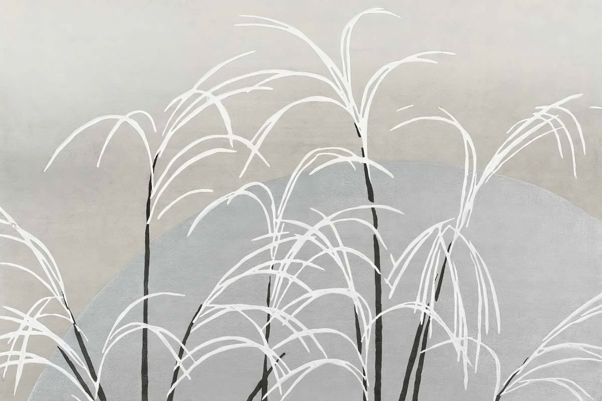 Moon and Grass Wall Mural