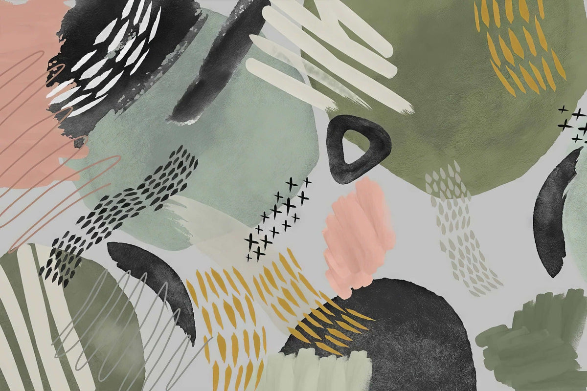 Modernist Echoes Wall Mural in your room — zoomed