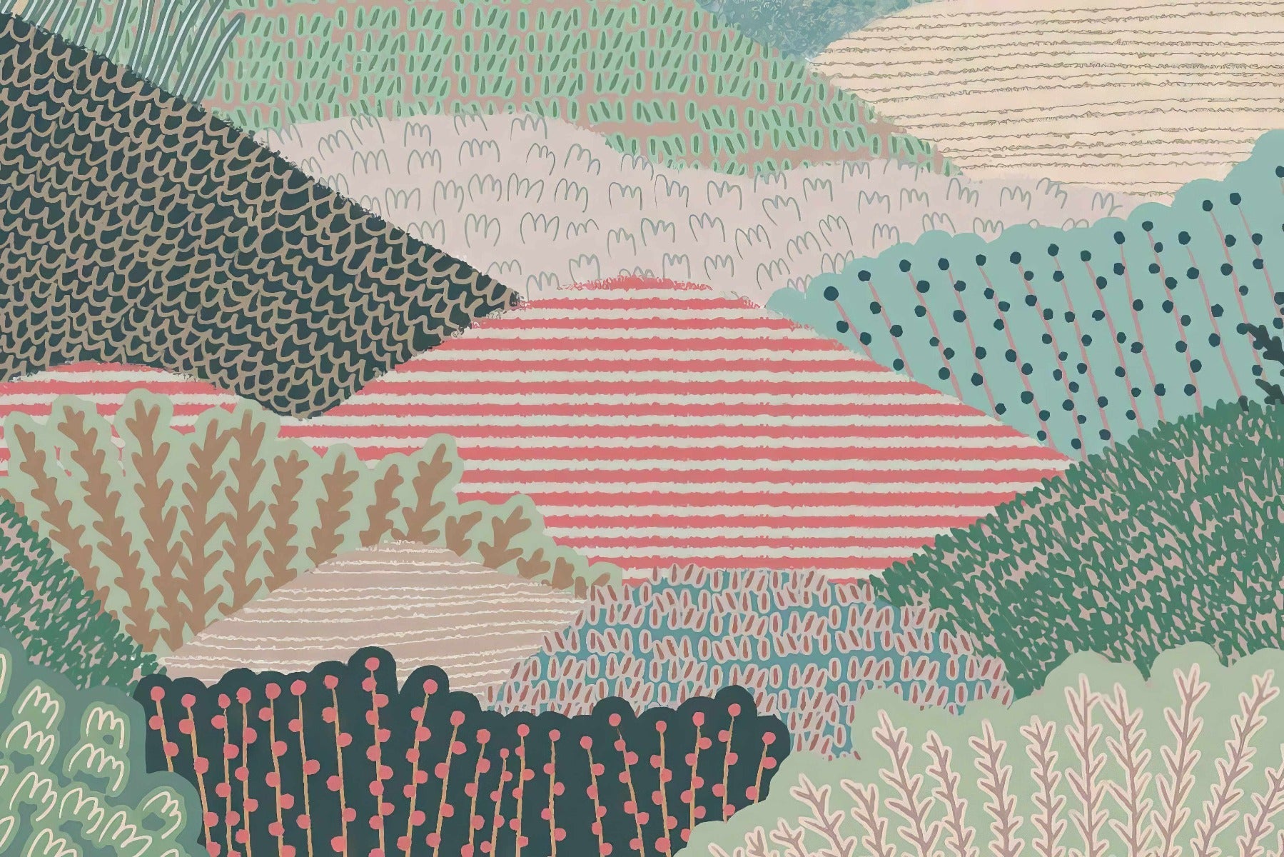 Textured Landscape Wallpaper Mural