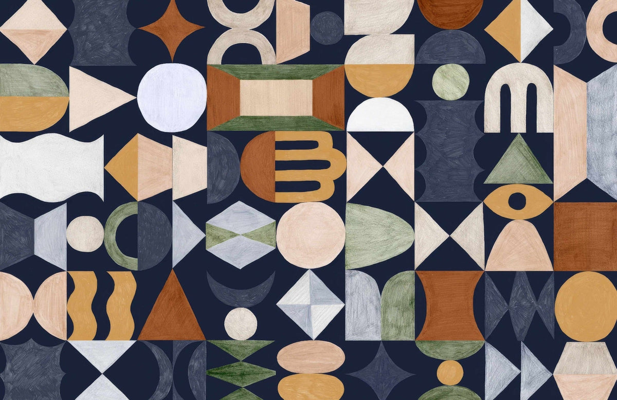 Mosaic Echoes Wall Mural