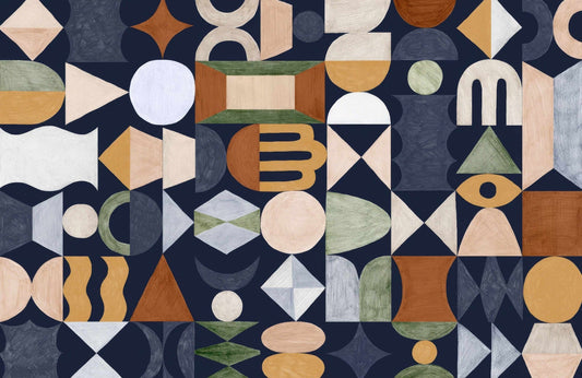 Mosaic Echoes Wall Mural