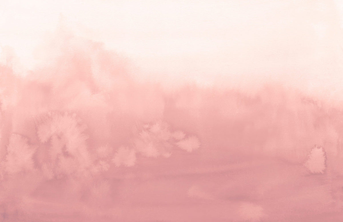 Pink Watercolour Ombre Wallpaper Mural in your room — zoomed