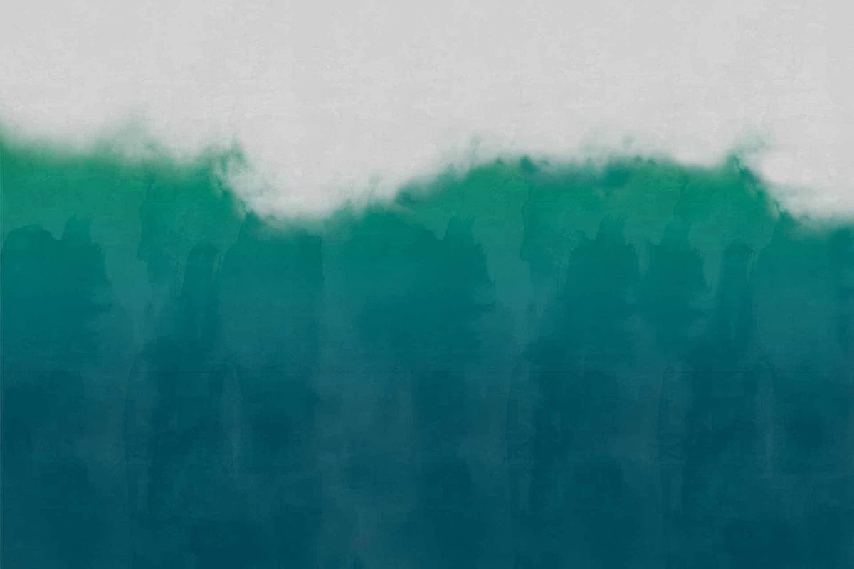 Sea Green Watercolor Wall Mural in your room — zoomed