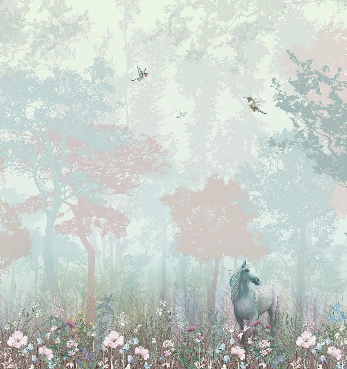 Fairy Forest Kids Wallpaper in your room — zoomed