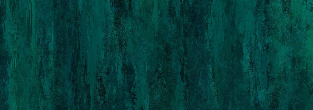 Rich Teal Grunge Wallpaper Mural in your room — zoomed