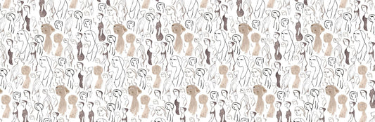 Artistic Faces Design Wall Mural