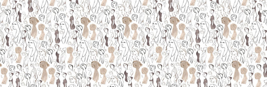 Artistic Faces Design Wall Mural