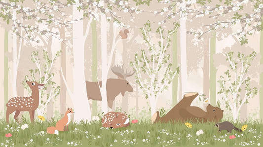 Kids Woodland Friends Wall Mural