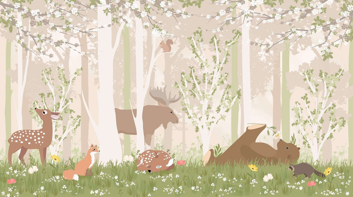 Kids Woodland Friends Wall Mural