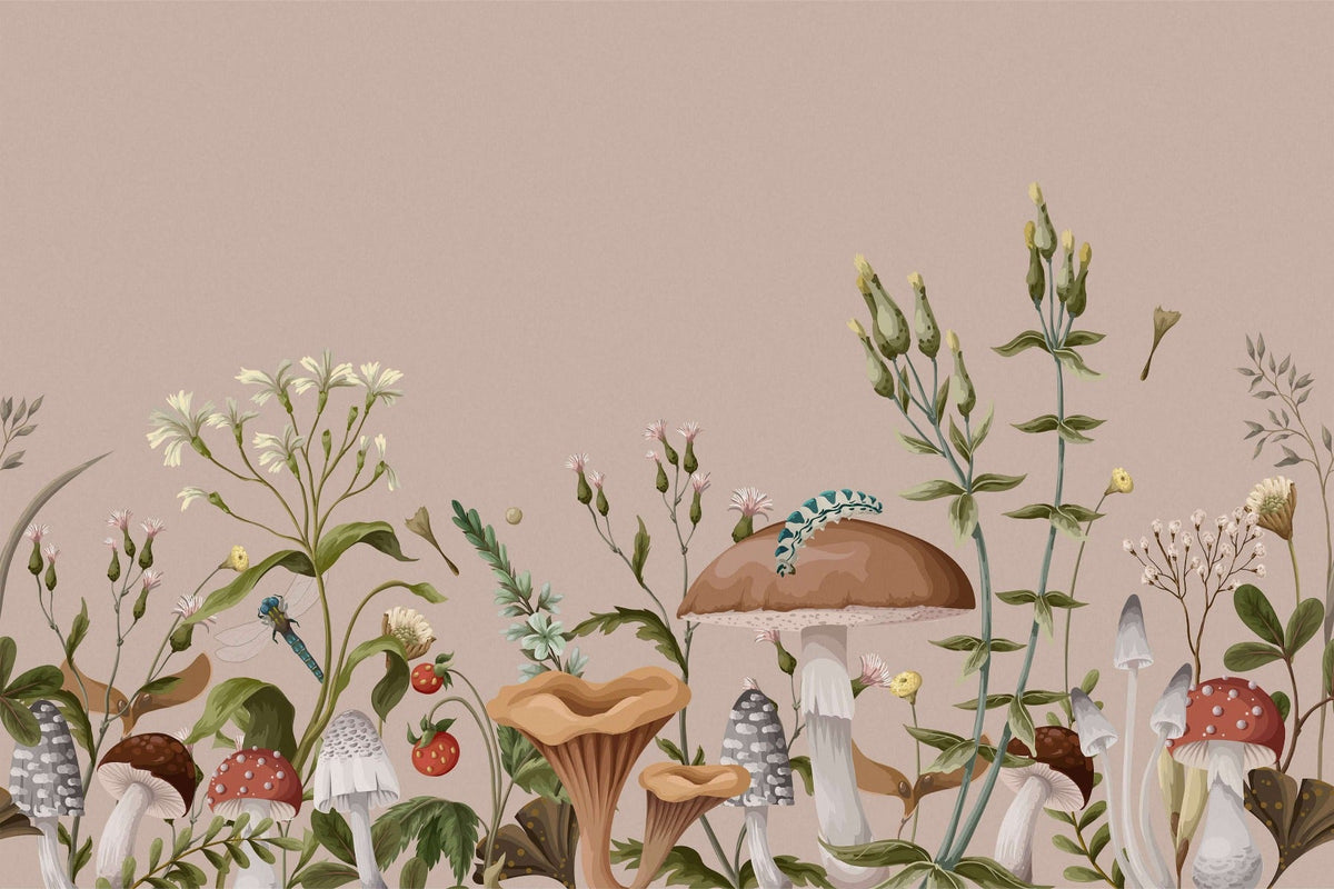 Mushroom Garden Wallpaper Mural