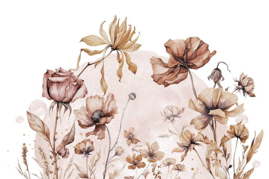 Vintage Floral Wall Mural